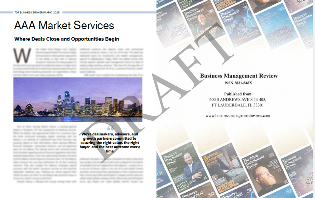 Draft top business broker in APAC 2025